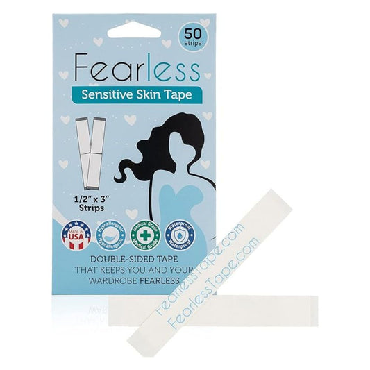 Fearless Tape - Sensitive Skin - Women's Double Sided Tape for Clothing and Body, 50 Count