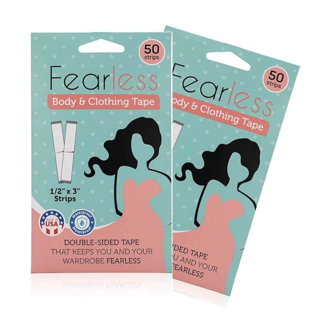 Fearless Tape - Double Sided Tape for Fashion, Clothing and Body - 2 Pack