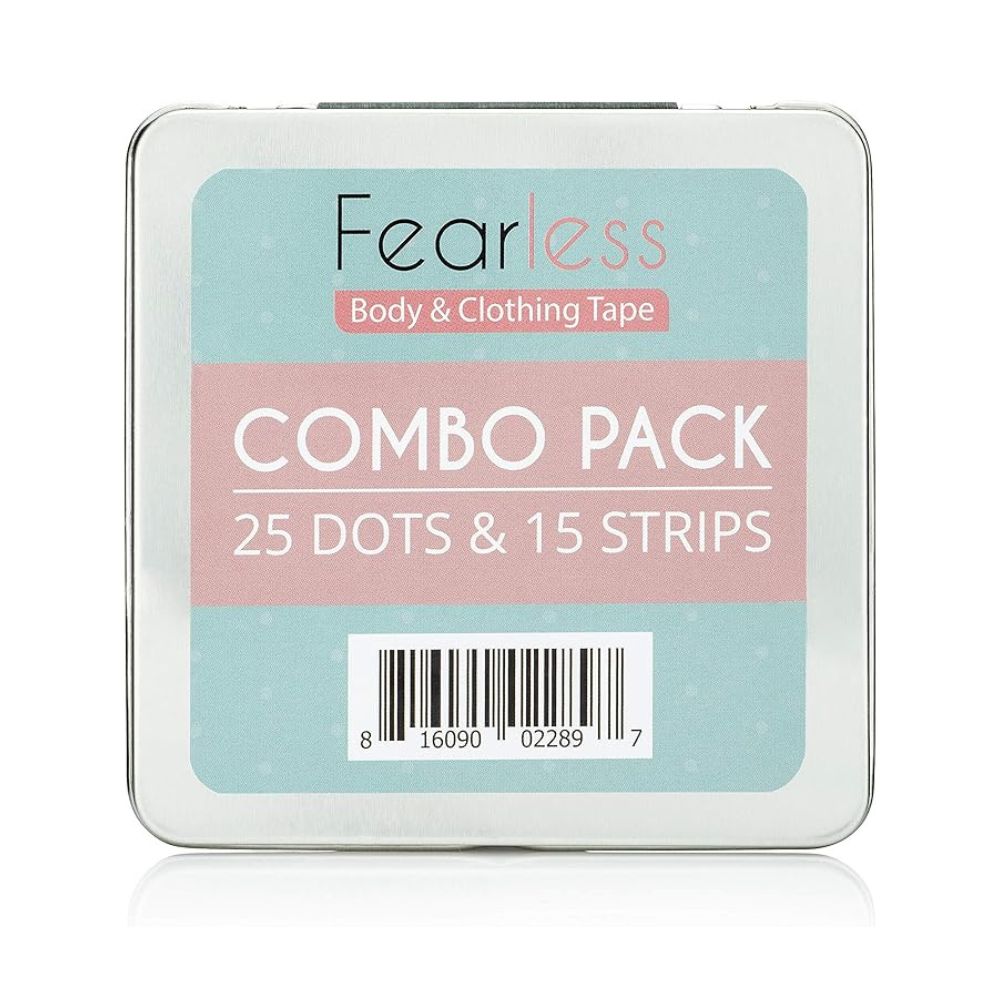 Fearless Tape - Double Sided Tape - Combo Pack of Dots and Strips for Fashion, Clothing & Body