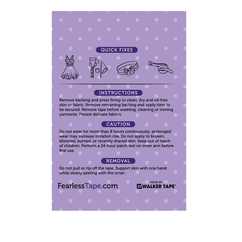 Fashion Tape - Double Sided Extra Wide Tape for Fashion, Clothing and Body (36 Strip Pack) | Fearless®