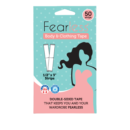 Fashion Tape - Double Sided Tape for Fashion, Clothing and Body (50 Strip Pack) | Fearless®