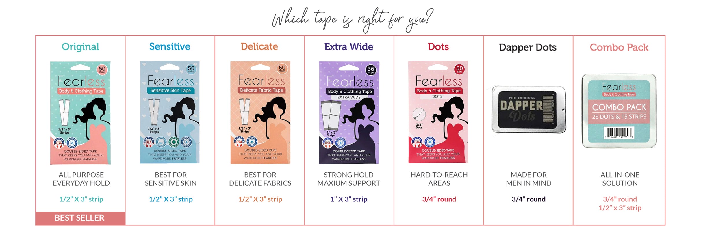 Fashion Tape - Invisible Hold | Fearless Tape Fashion Tape - Invisible Hold | Fearless Tape