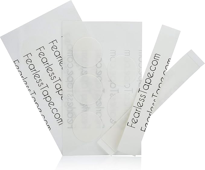 Fearless Tape - Double Sided Tape - Combo Pack of Dots and Strips for Fashion, Clothing & Body